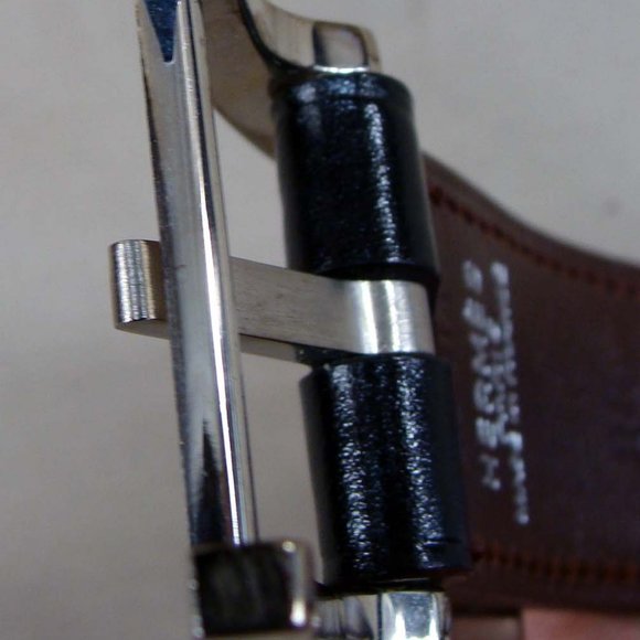 AUTH HERMES INDIANA THIN H LEATHER BELT & BUCKLE - Picture 10 of 10